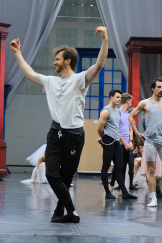 James Streeter during Cinderella Rehearsals.